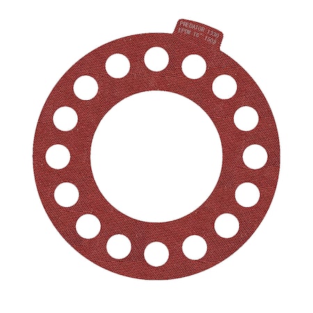 Macho O-Ring & Seal 16in Full Face Predator 1330 Flange Gasket Red EPDM, NSF-61 Certified, 1/8in Thick, 25PK 1600.PFF150.M0025